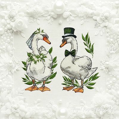 Лебеди Жених и Невеста набор маленький - 5 размеров