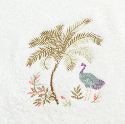 Дизайн машинной вышивки Журавль под пальмой