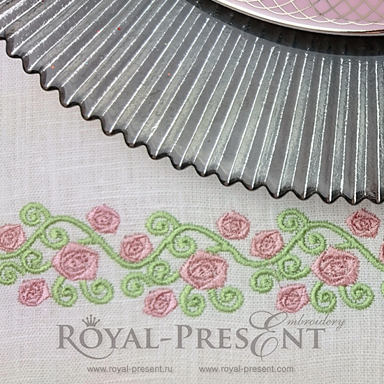Дизайн машинной вышивки Нежные розы - 2 размера