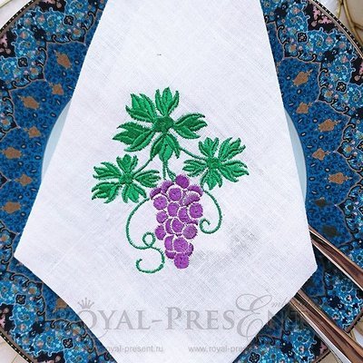 Дизайн машинной вышивки Веточка винограда