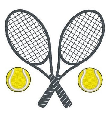 Дизайн машинной вышивки Теннисные ракетки