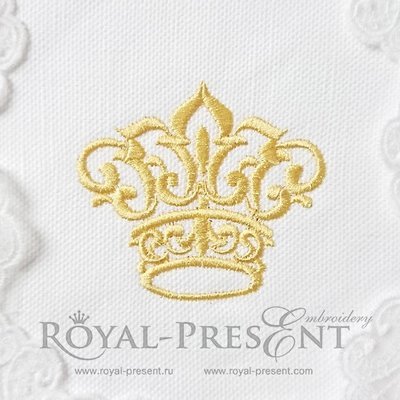 Дизайн машинной вышивки Маленькая корона
