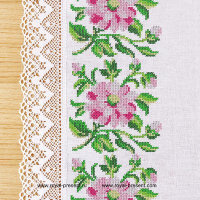 Дизайн машинной вышивки крестом Букетик цветов
