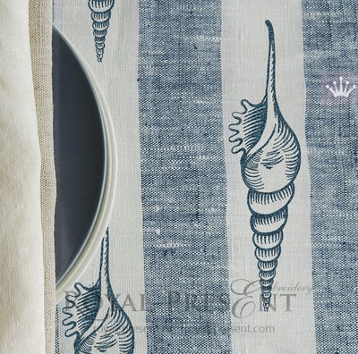 Дизайн машинной вышивки Ракушка в винтажном стиле