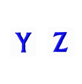 Дизайны вышивки Заглавные Мини буквы Y Z