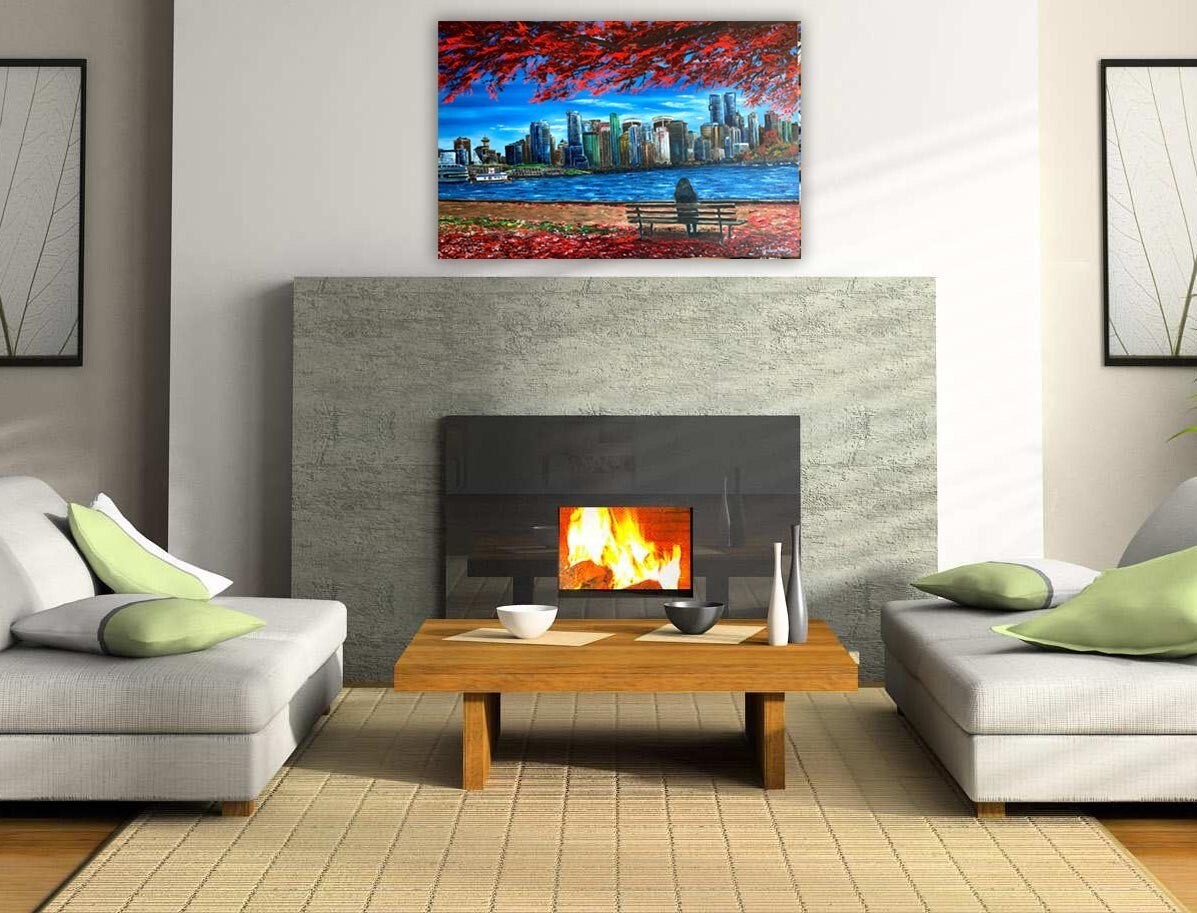 art prints Vancouver BC,  living room, large canvas artwork