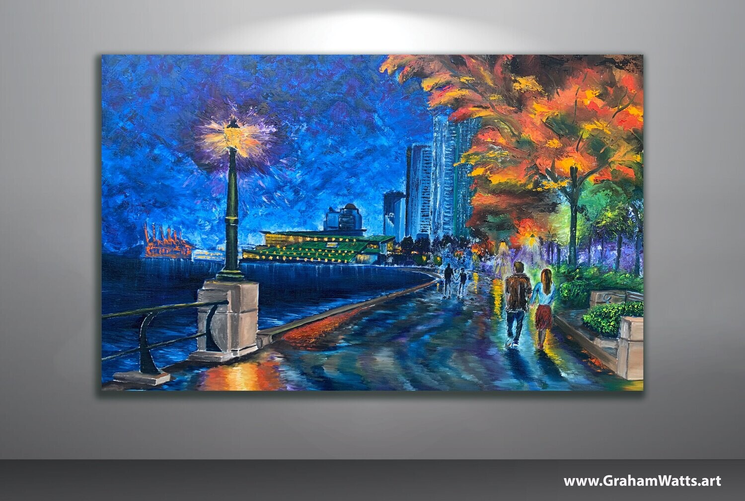 &quot;Night Stroll, Coal Harbour - Vancouver, BC&quot;
