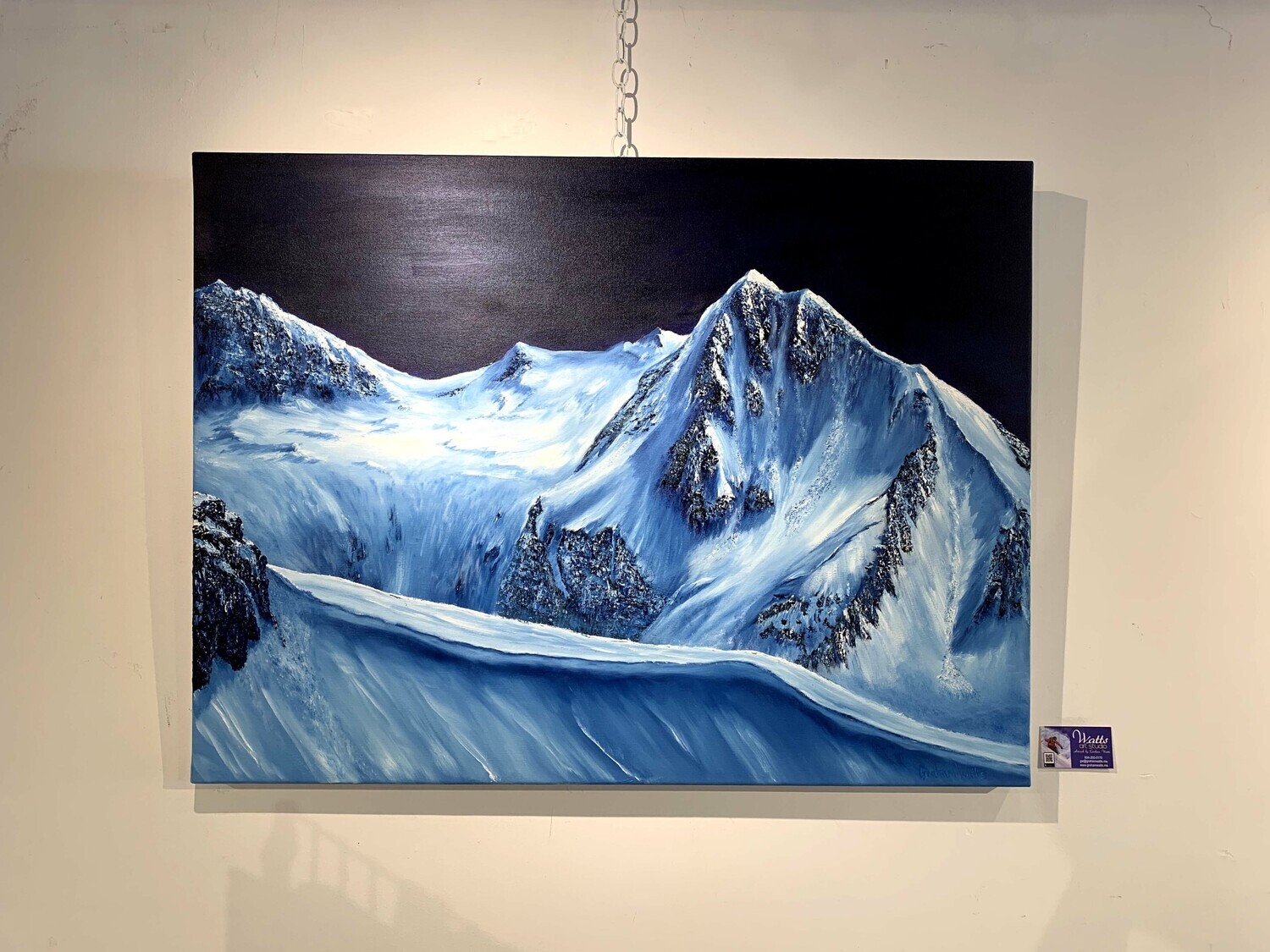 Original Canadian Art | Mountain Painting - Whistler, BC. Gallery Display