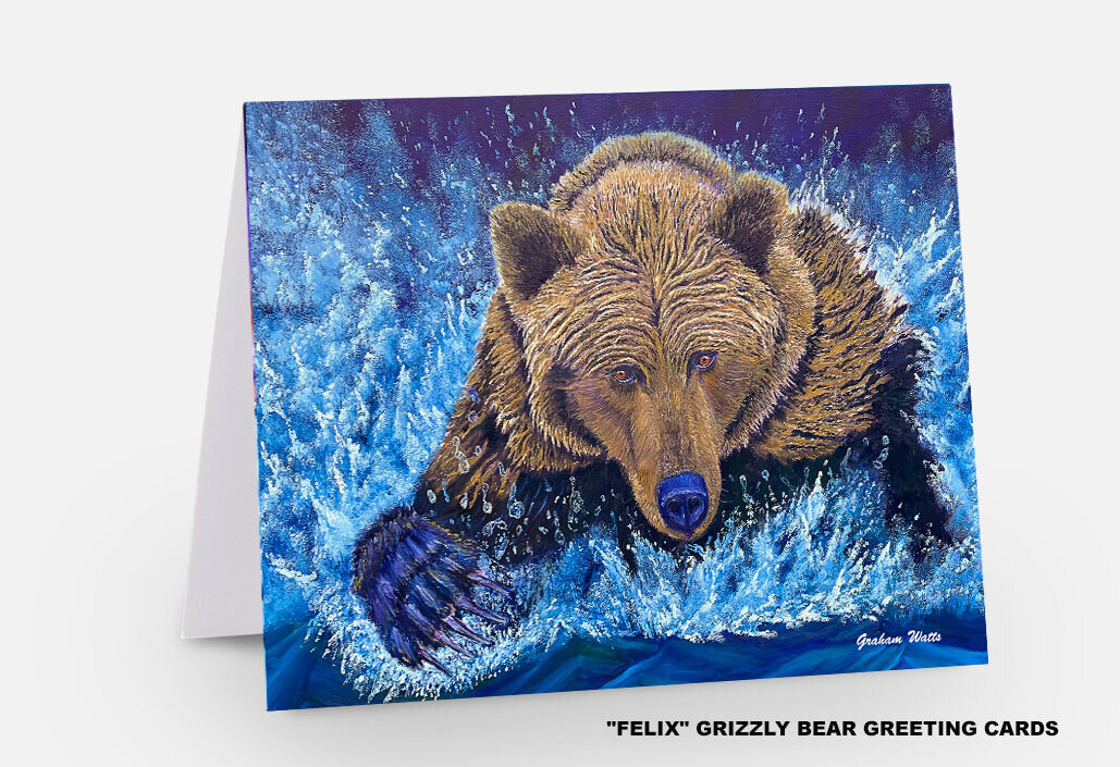 "FELIX" GRIZZLY BEAR - ART CARDS