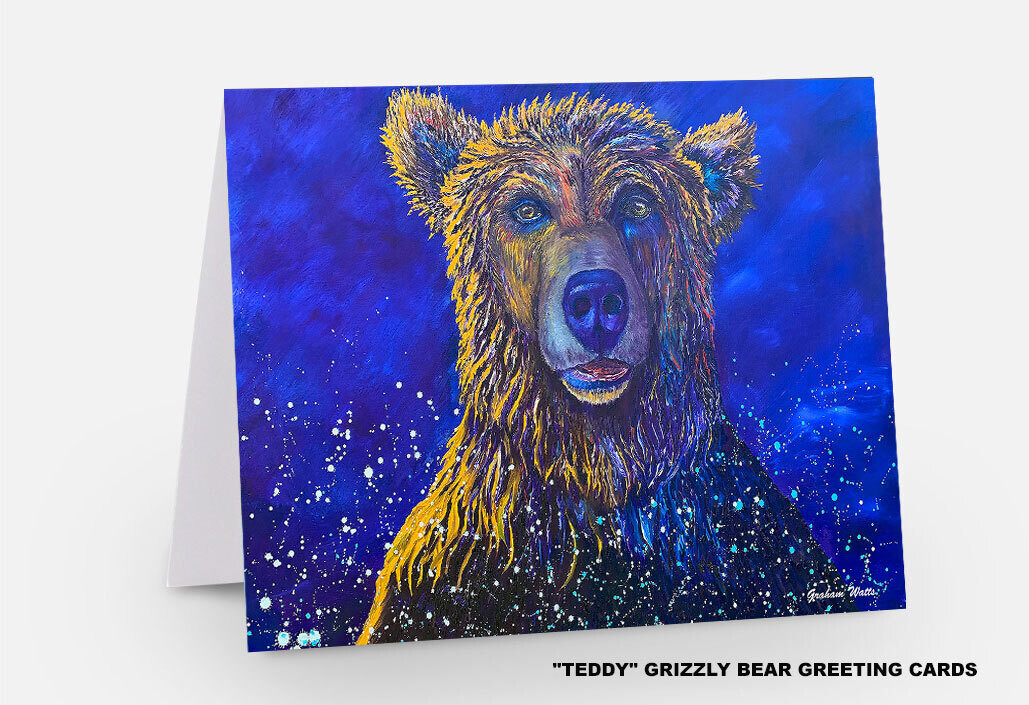 "TEDDY" GRIZZLY BEAR GREETING CARDS