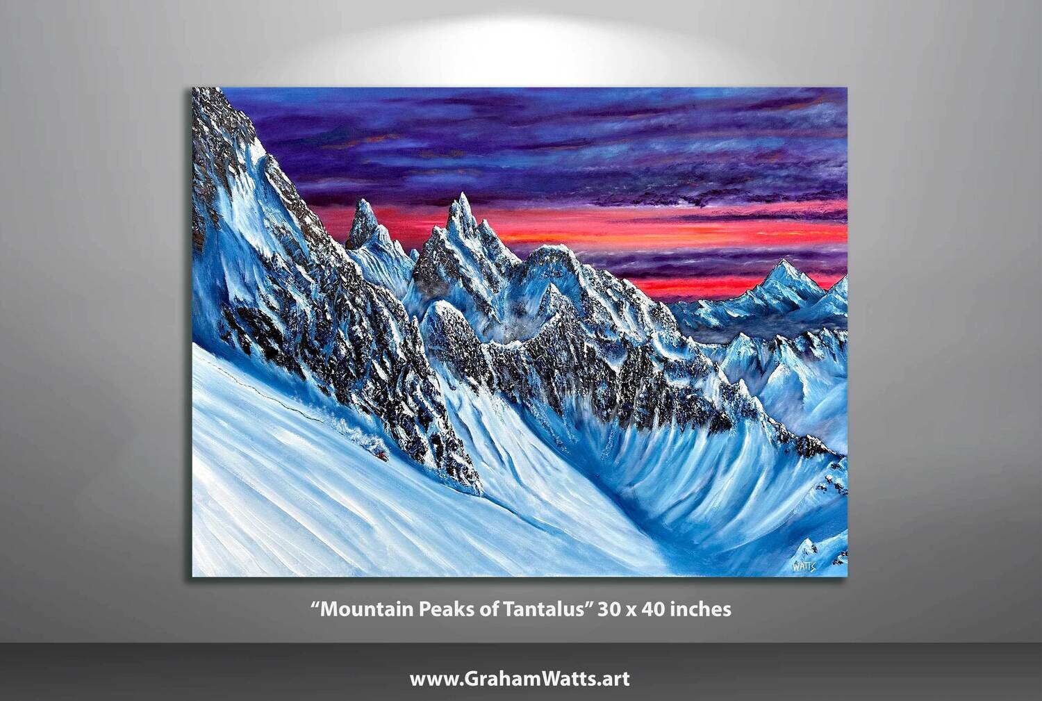 Original Canadian Art | Mountain Painting - Squamish, BC, Gallery display