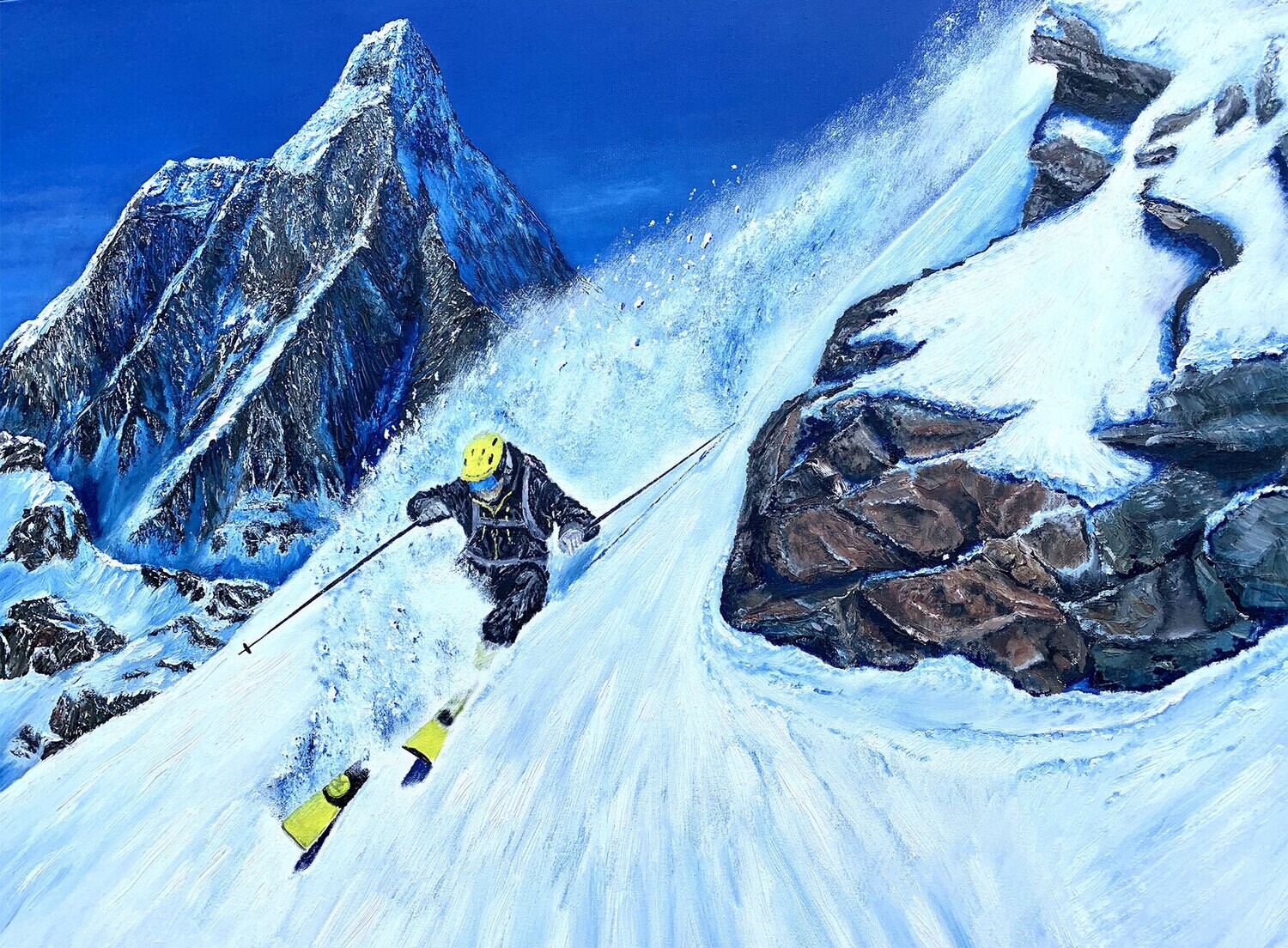 &quot;Steep and Deep&quot; 40 x 30 inches,  Mike S. Commission