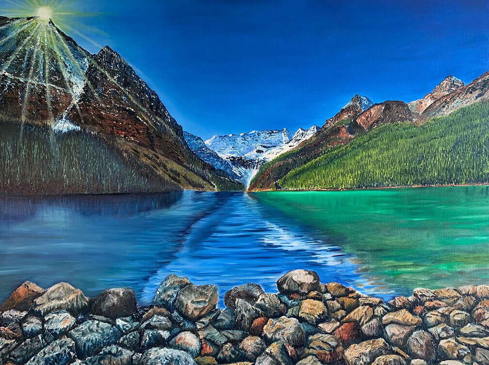 "Lake Louise, Alberta" 40 x 30 inches, Kirk M. Commission