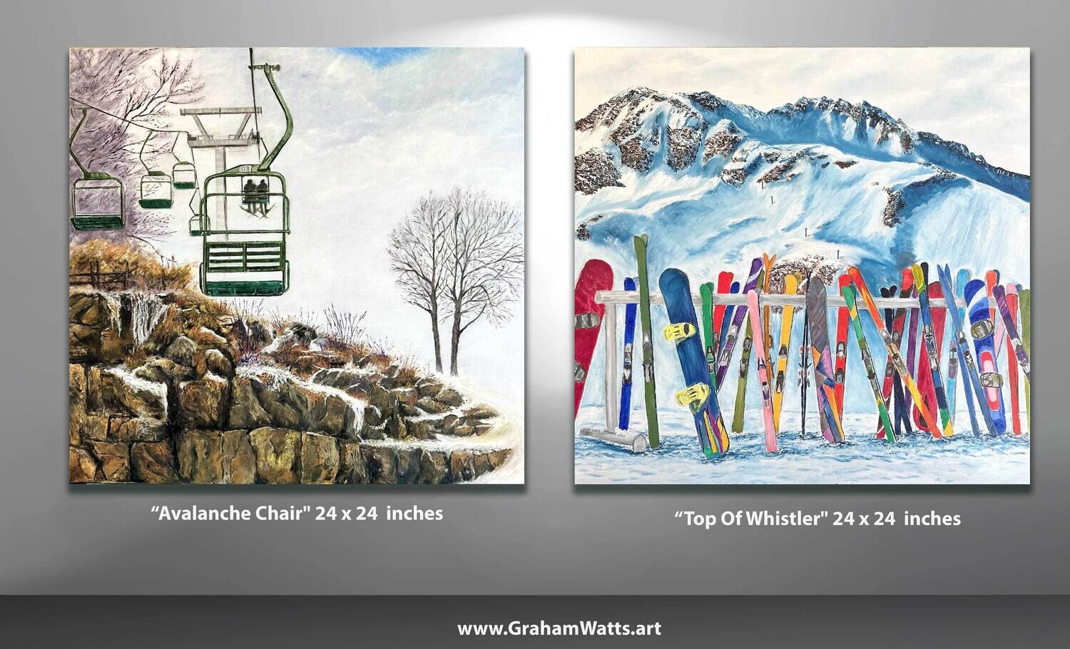 &quot;Top of the World, Whistler BC&quot; 24 x 24 inches, Stacey M. Commission