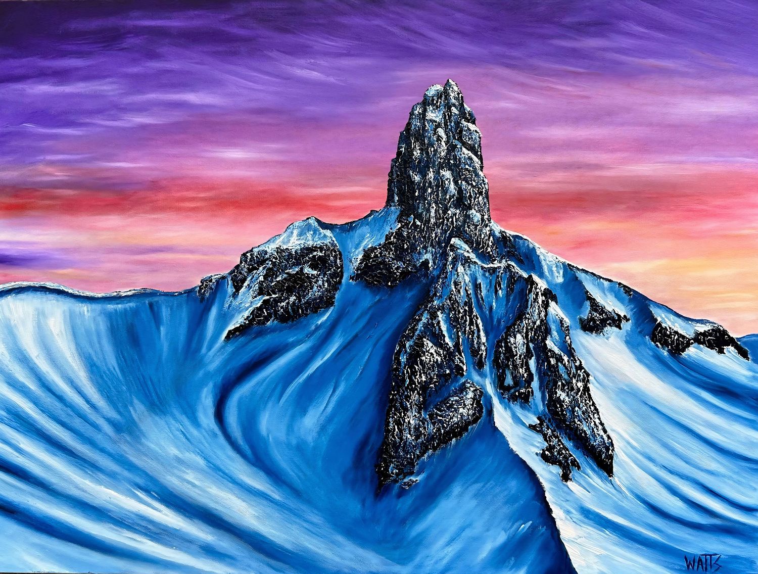 Original Canadian Art | Mountain Painting - Whistler, BC Black Tusk