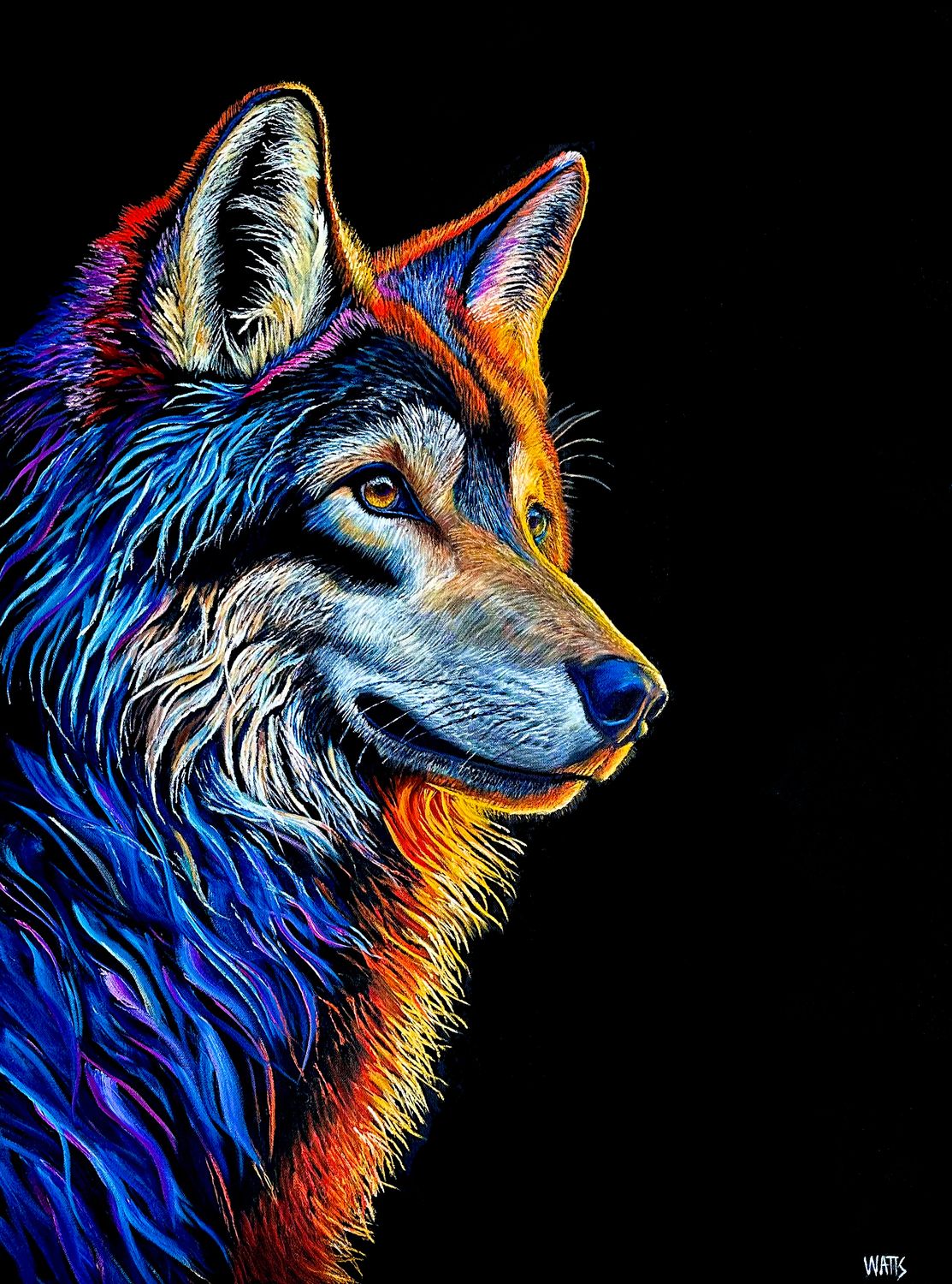 "Luminous Guardian" Wolf - Limited Edition Print