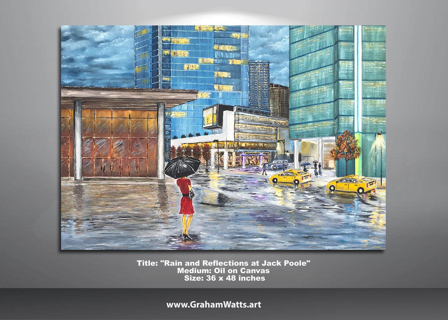 "Rain and Reflections at Jack Poole" Vancouver Cityscapes
