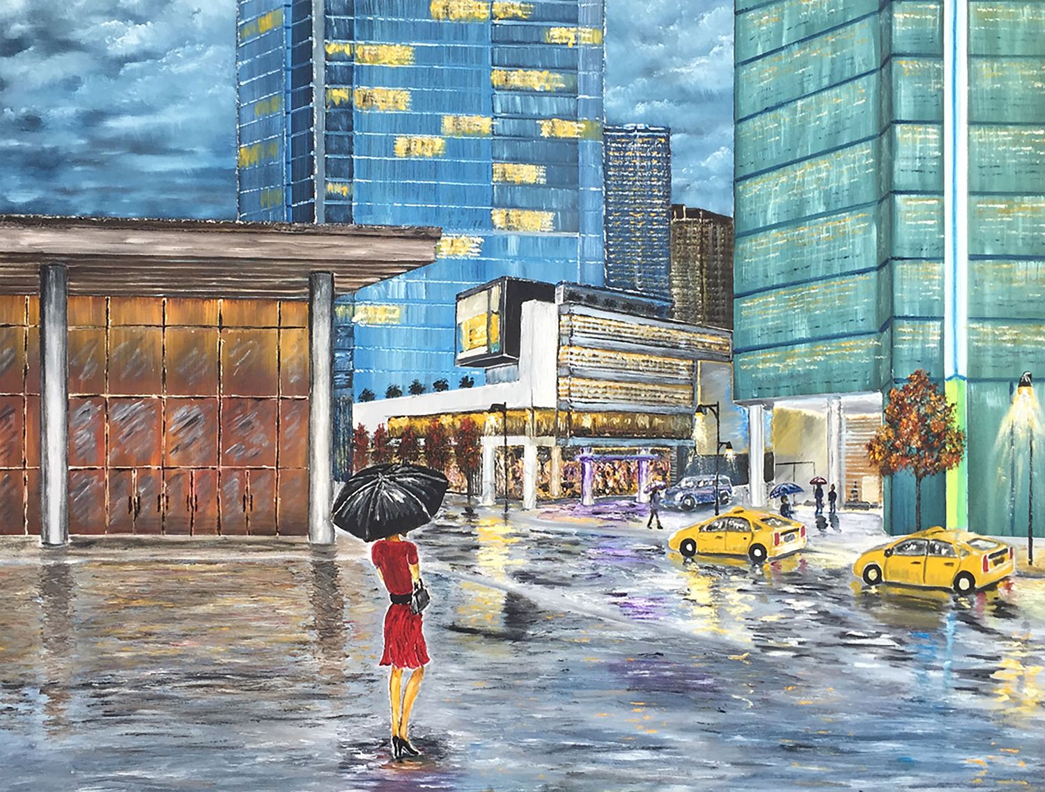 "Rain and Reflections at Jack Poole" Vancouver Cityscapes