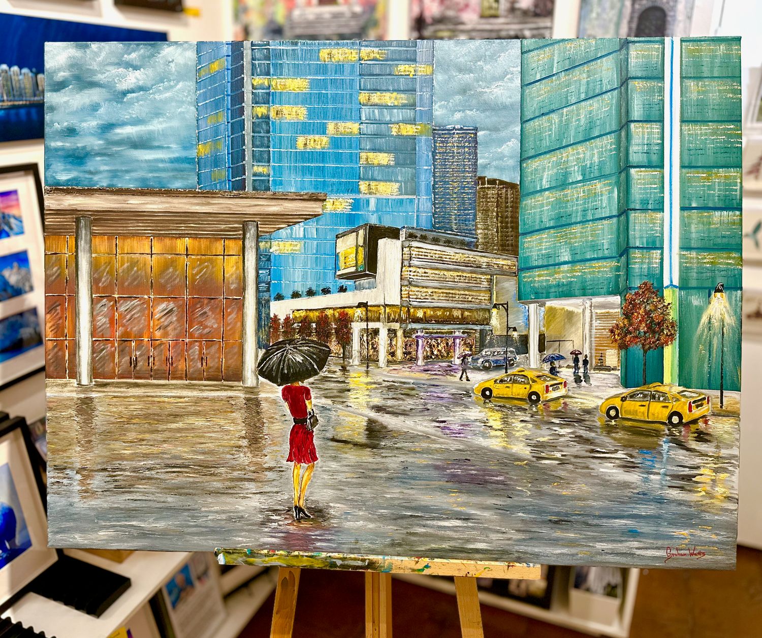 "Rain and Reflections at Jack Poole" Vancouver Cityscapes