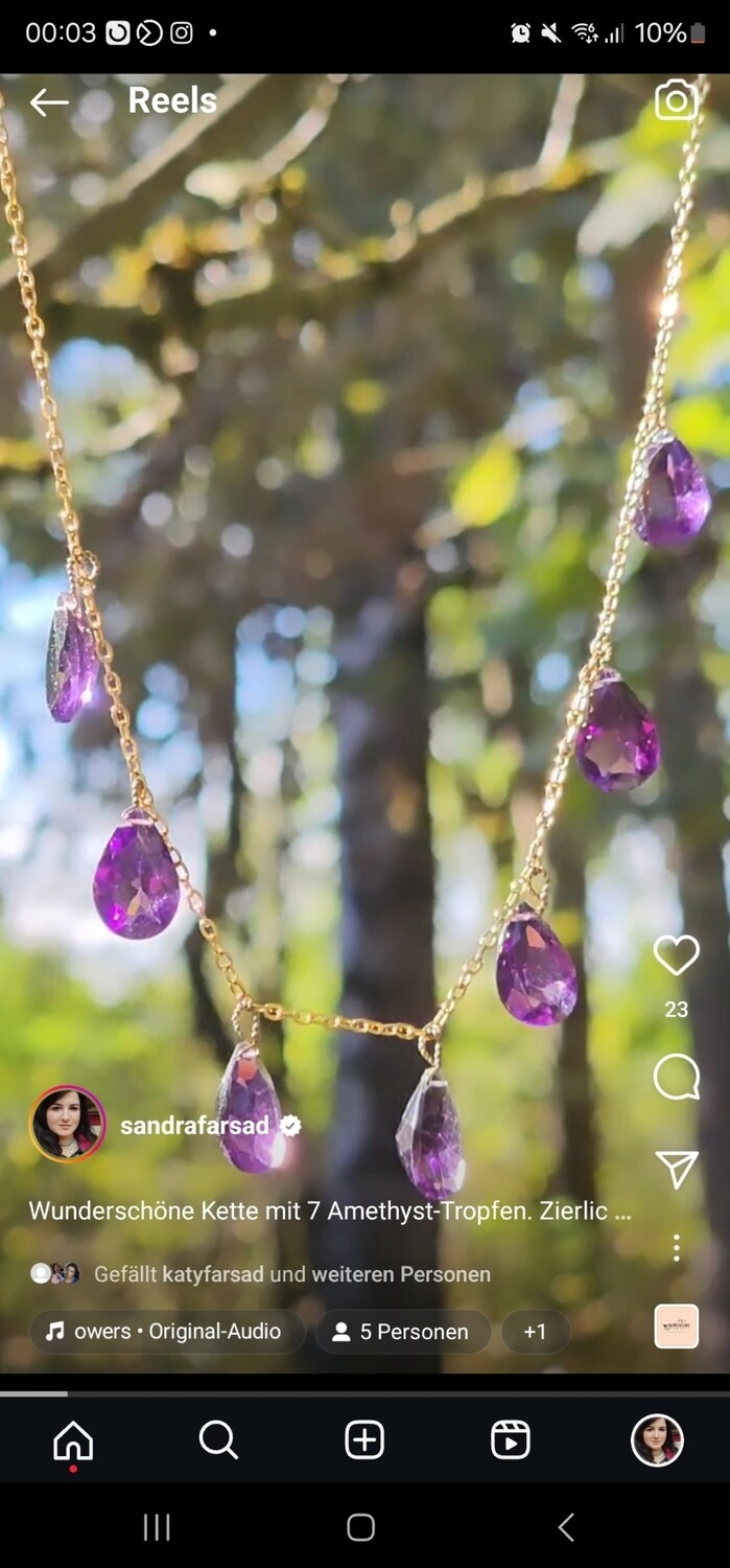 Necklace PAIGE with Amethyst