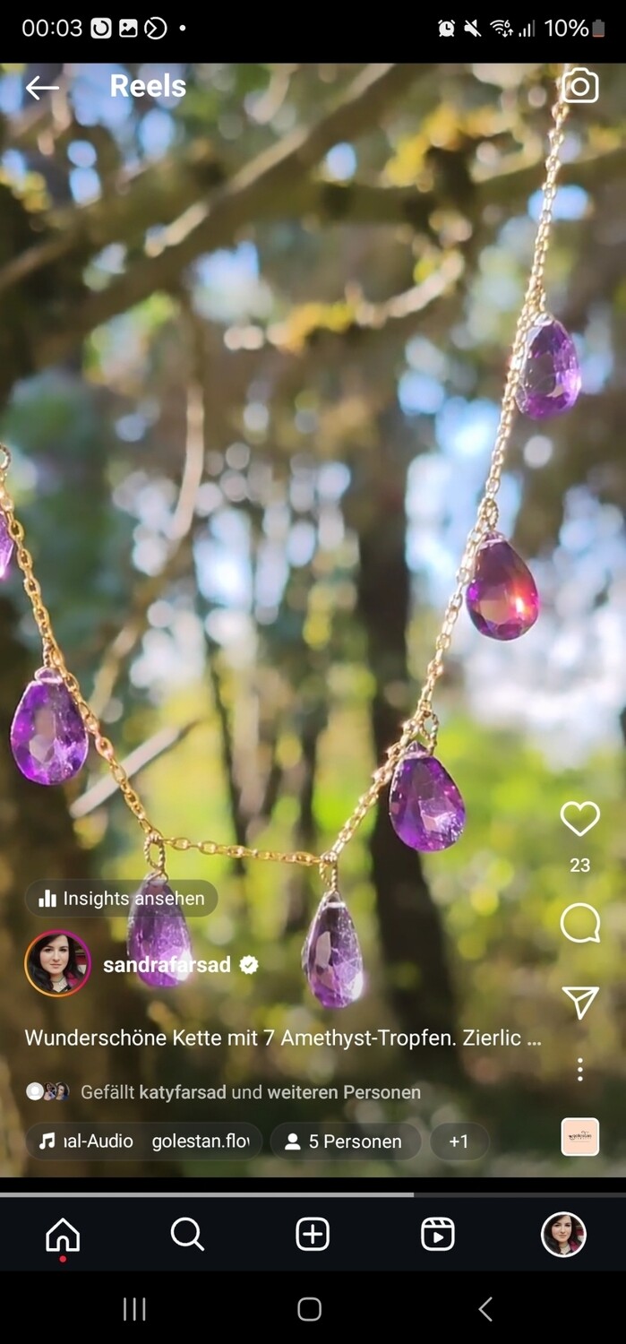 Necklace PAIGE with Amethyst