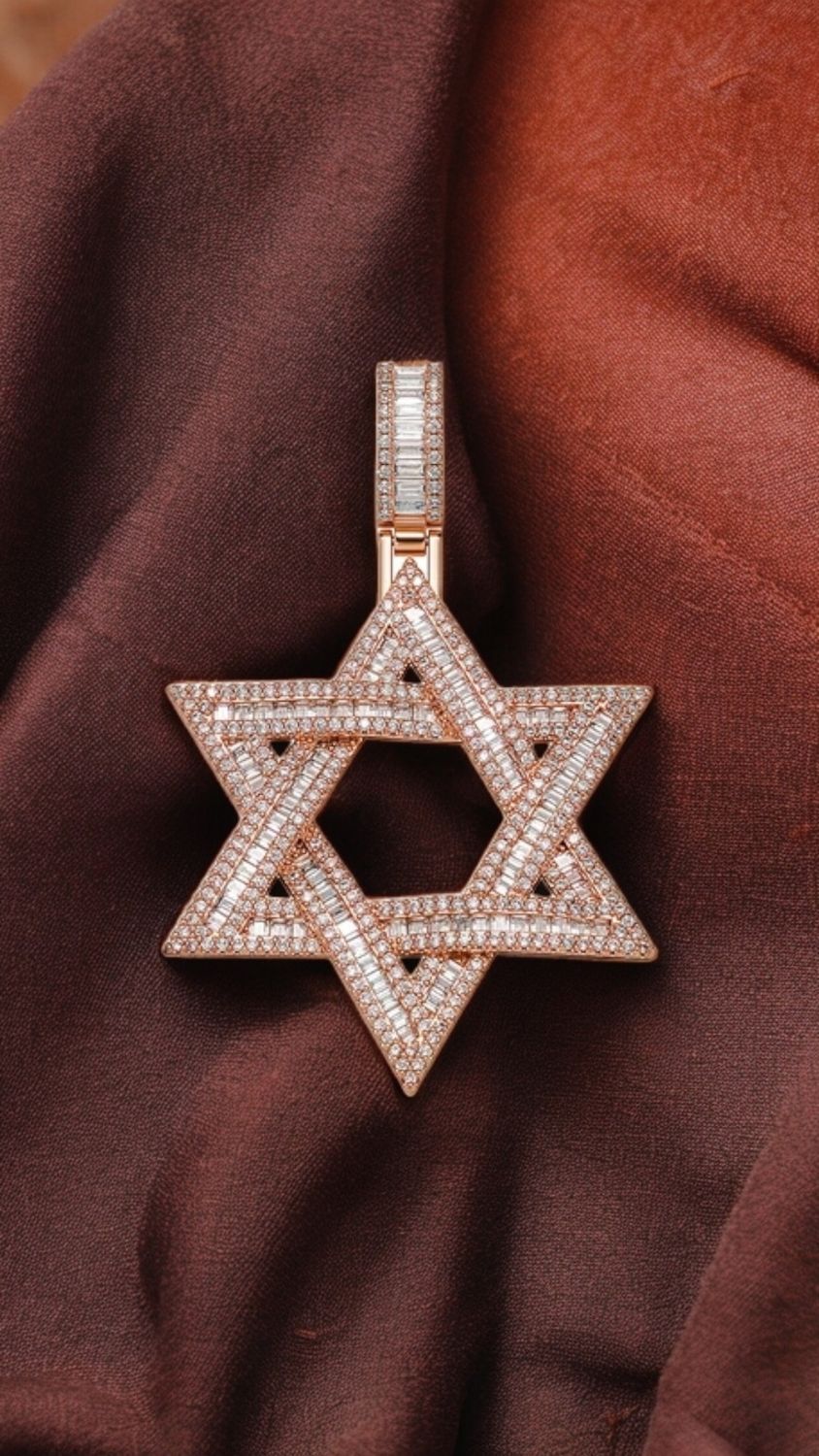 ADEVA Star of David pendant 18K Rose Gold plated