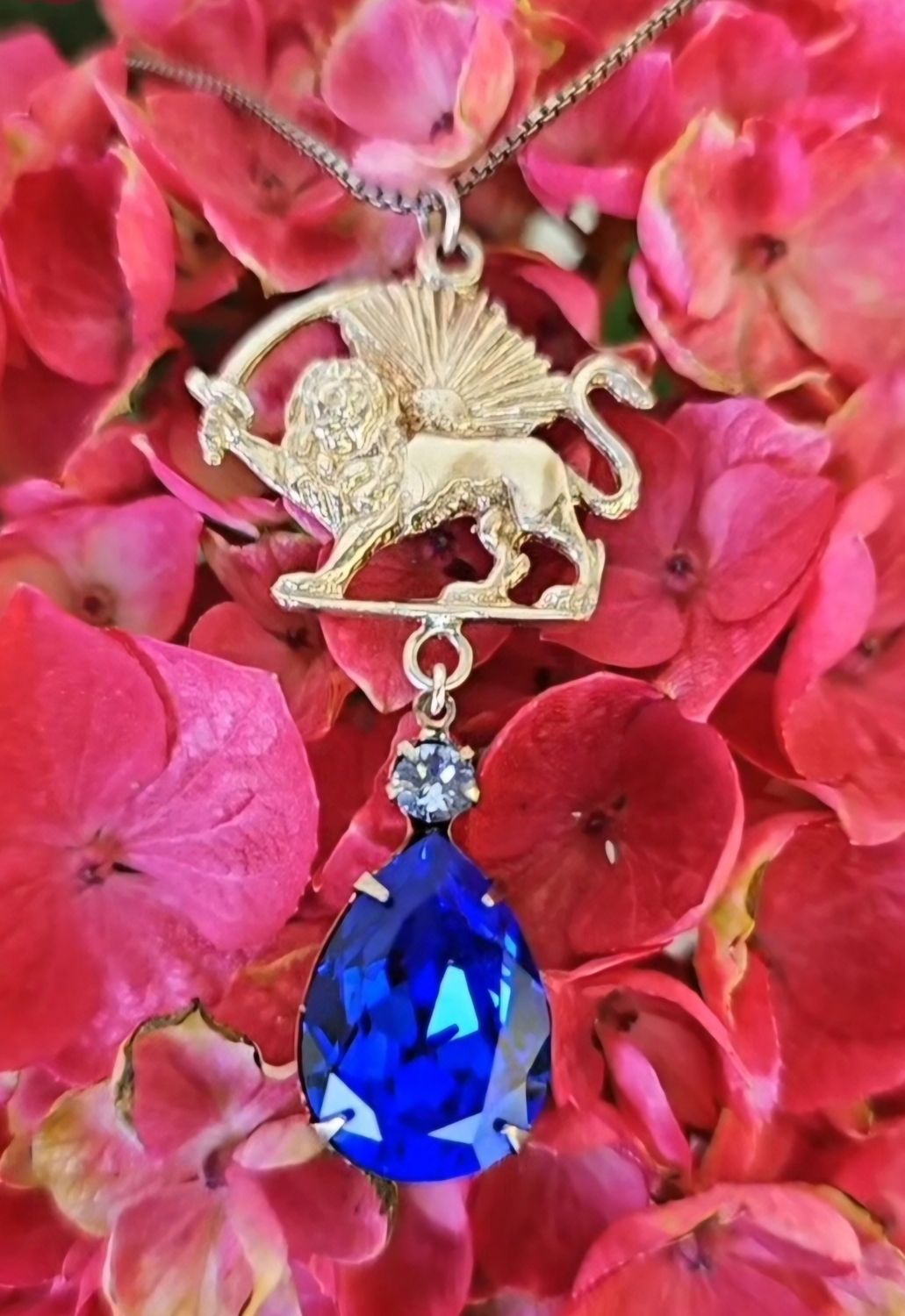 Shir o Khorshid - Lion and Sun necklace 925 sterling silver 