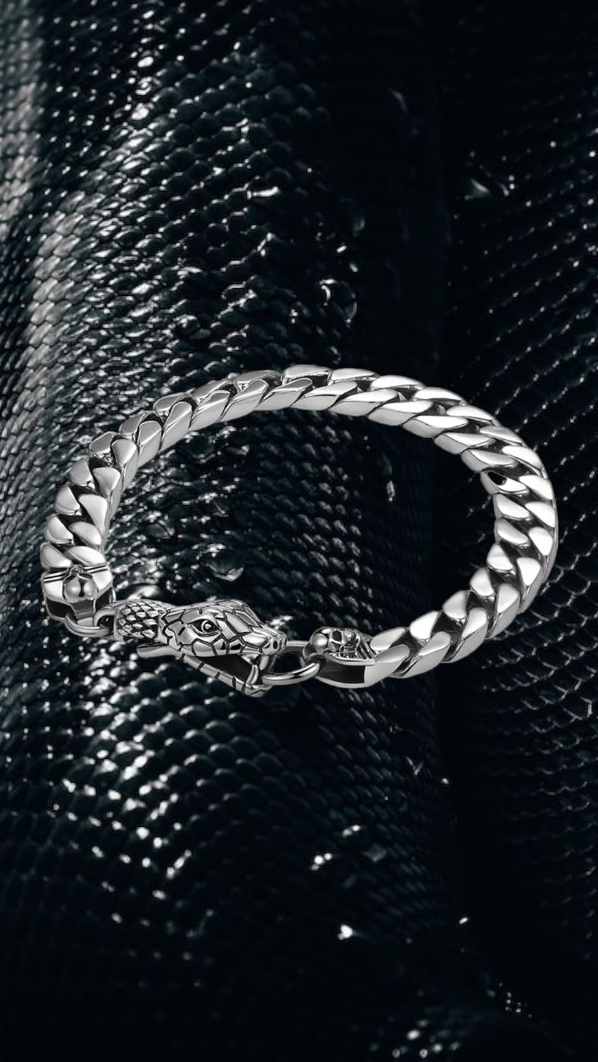 NORSE SERPENT BRACELET 925 Sterling Silver
