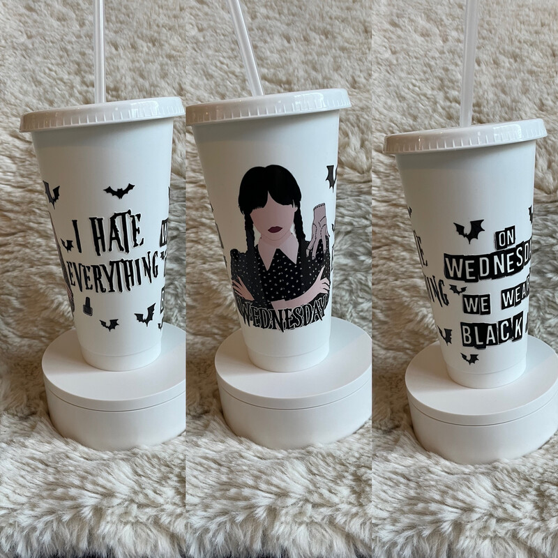 Wednesday Addams White Cold Cup
