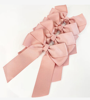 Hair Bow - Dusty Pink