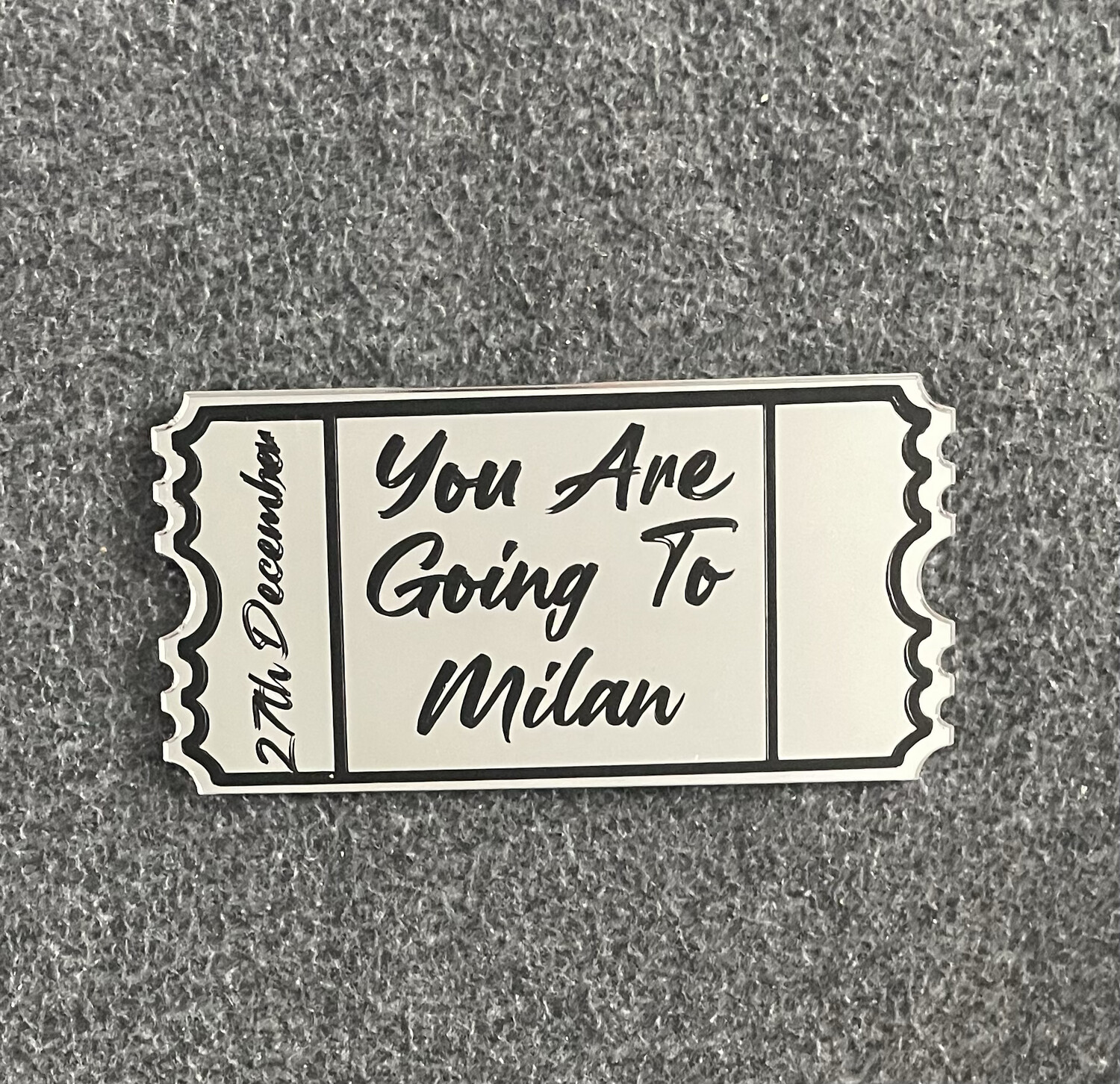 Personalised Acrylic Ticket
