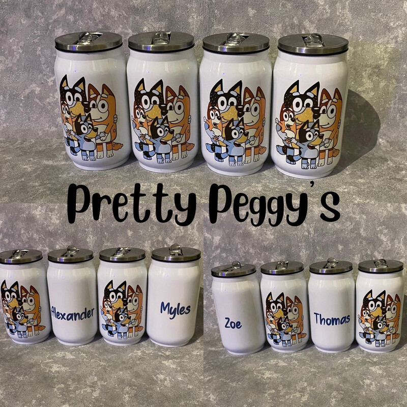 Bluey Can Style Water Bottles