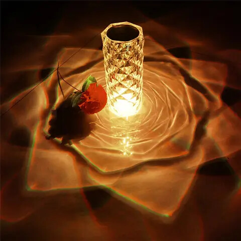 customizable crystal diamond 3d led table lamp