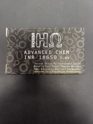 hohm life &quot;63w&quot; advanced chem inr 18650 3.6v