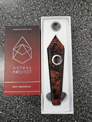 Gemstone Pipe Red Obsidian