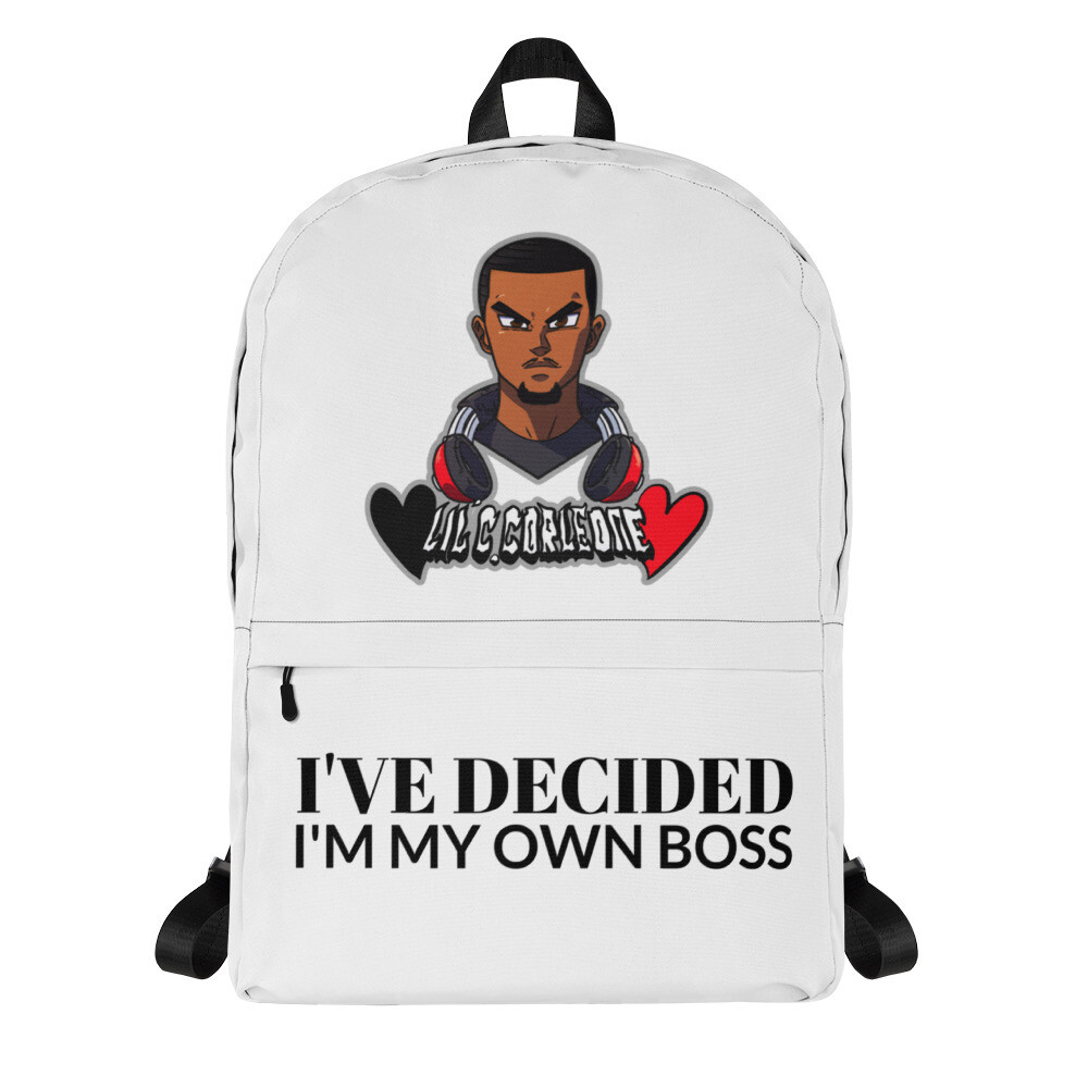 Lil&#39; C. Corleone logo backpack (My own boss quote)