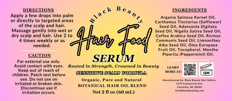 Black Beauty Hair Food Serum Sensitive Scalp Formula