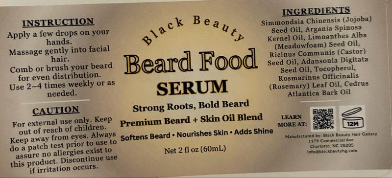 Black Beauty Beard Food Serum Black Beauty Beard Food Serum