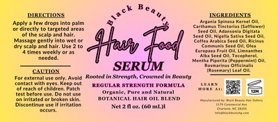 Black Beauty Hair Food Serum, Regular Strength Formula