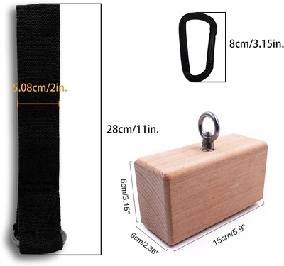 Wooden Pinch Block with Heavy Duty Strap