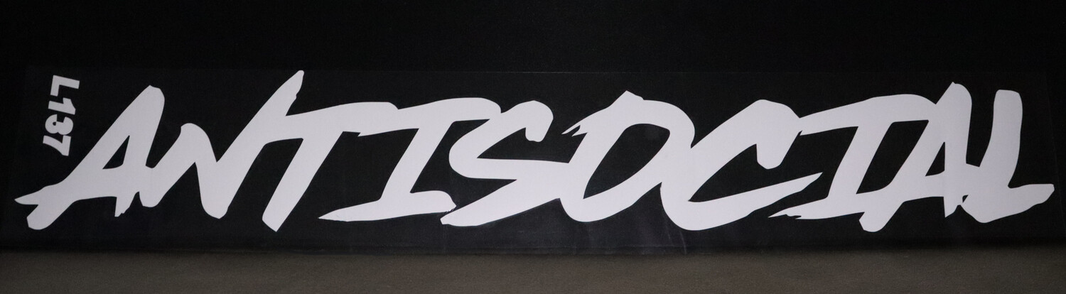 Antisocial Long Windschutzscheibe Banner