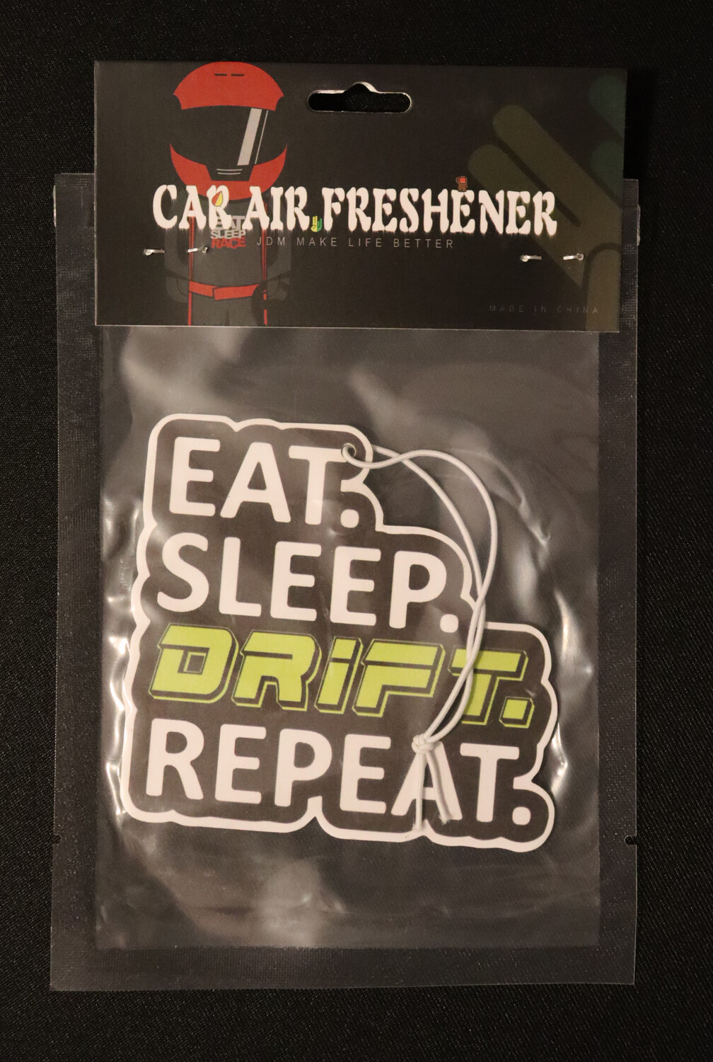 Eat Sleep Drift Repeat Lufterfrischer mit Black Ice Duft