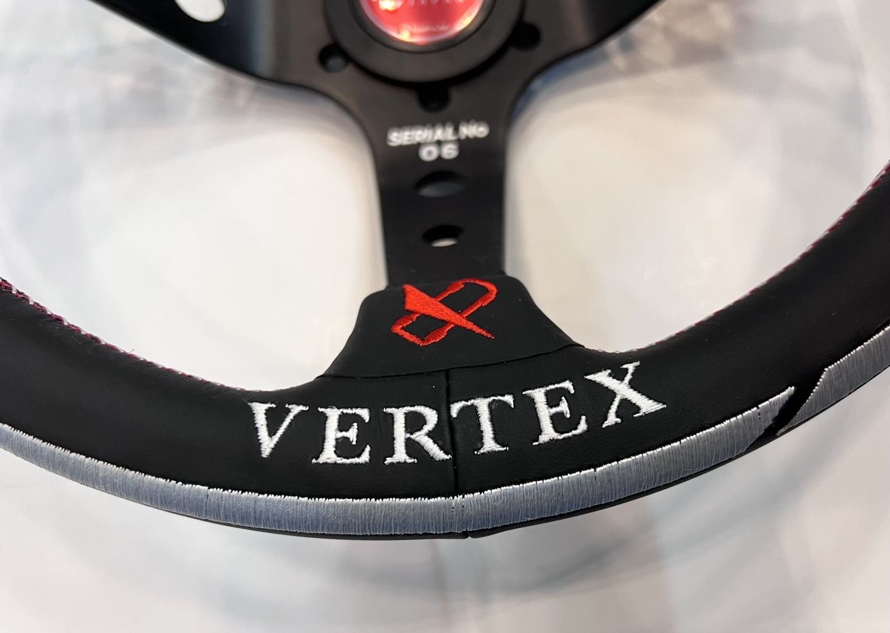Vertex Lenkrad "VERTEX x GARASI DRIFT" Limited Edition Echtleder