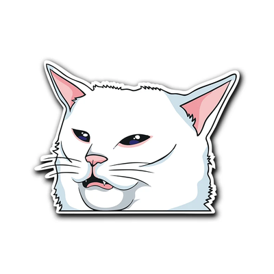 Salad Cat Peeker Sticker