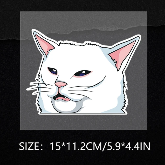 Salad Cat Peeker Sticker