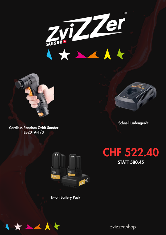 ZviZZer Akku Random Orbit Sander EB201A-1/3 Set