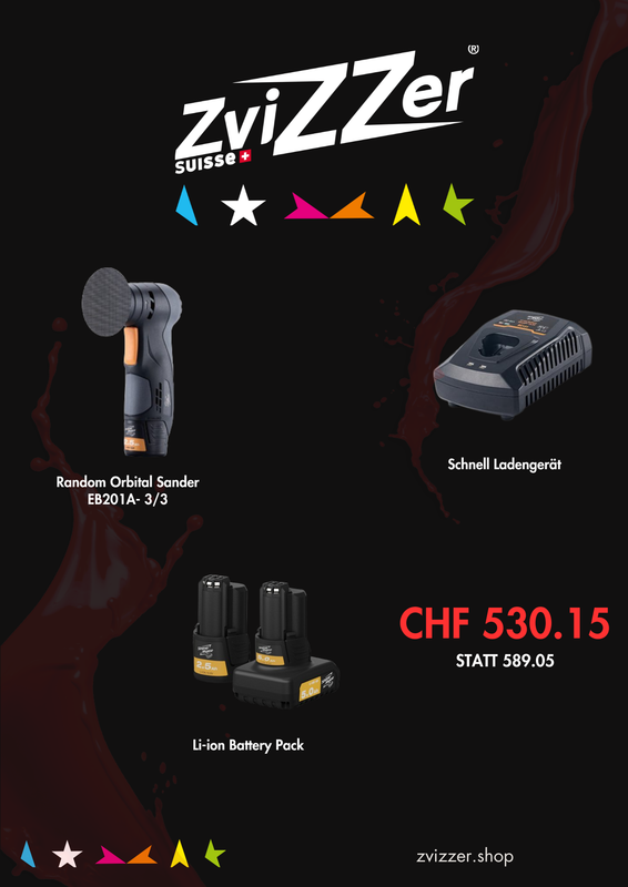 ZviZZer Akku Random Orbital Sander EB201A-3/3 Set