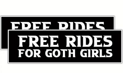 Free Rides For Goth Girls Slap Sticker