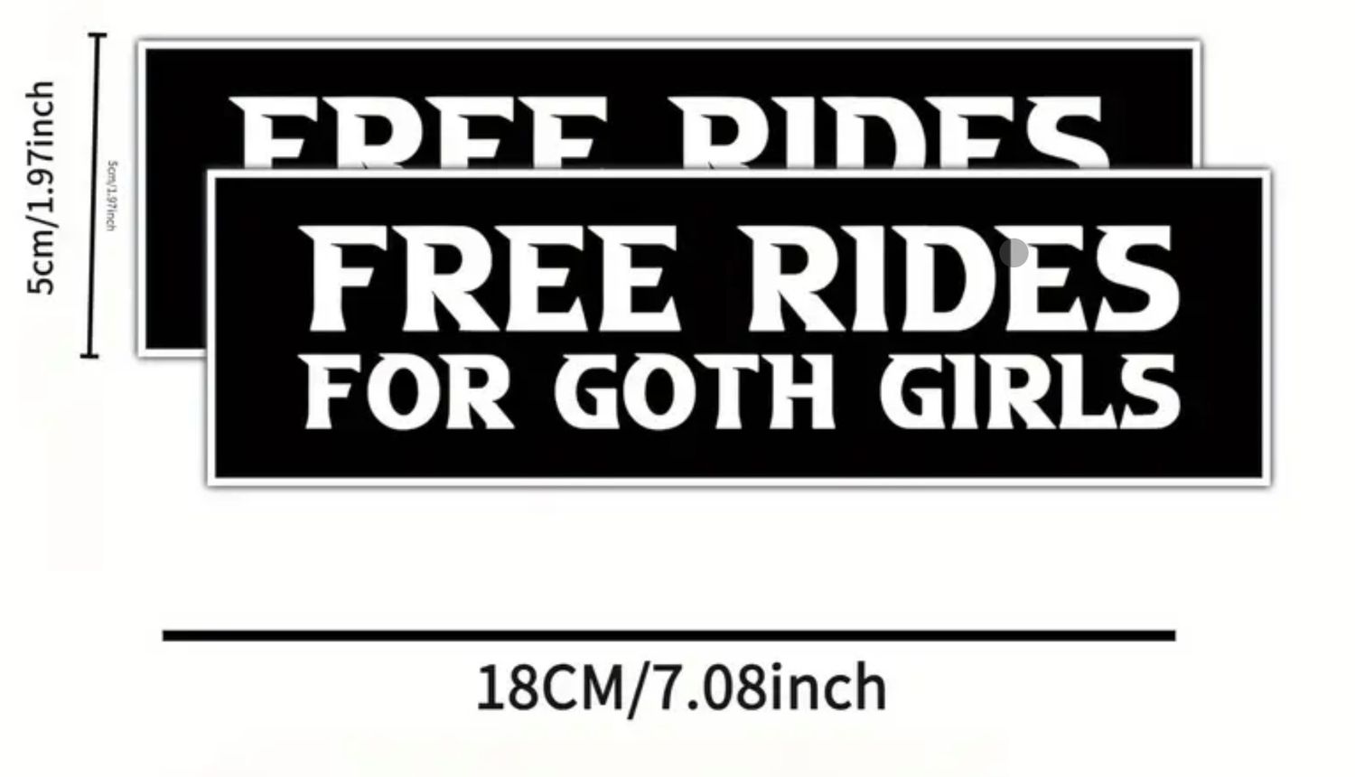 Free Rides For Goth Girls Slap Sticker