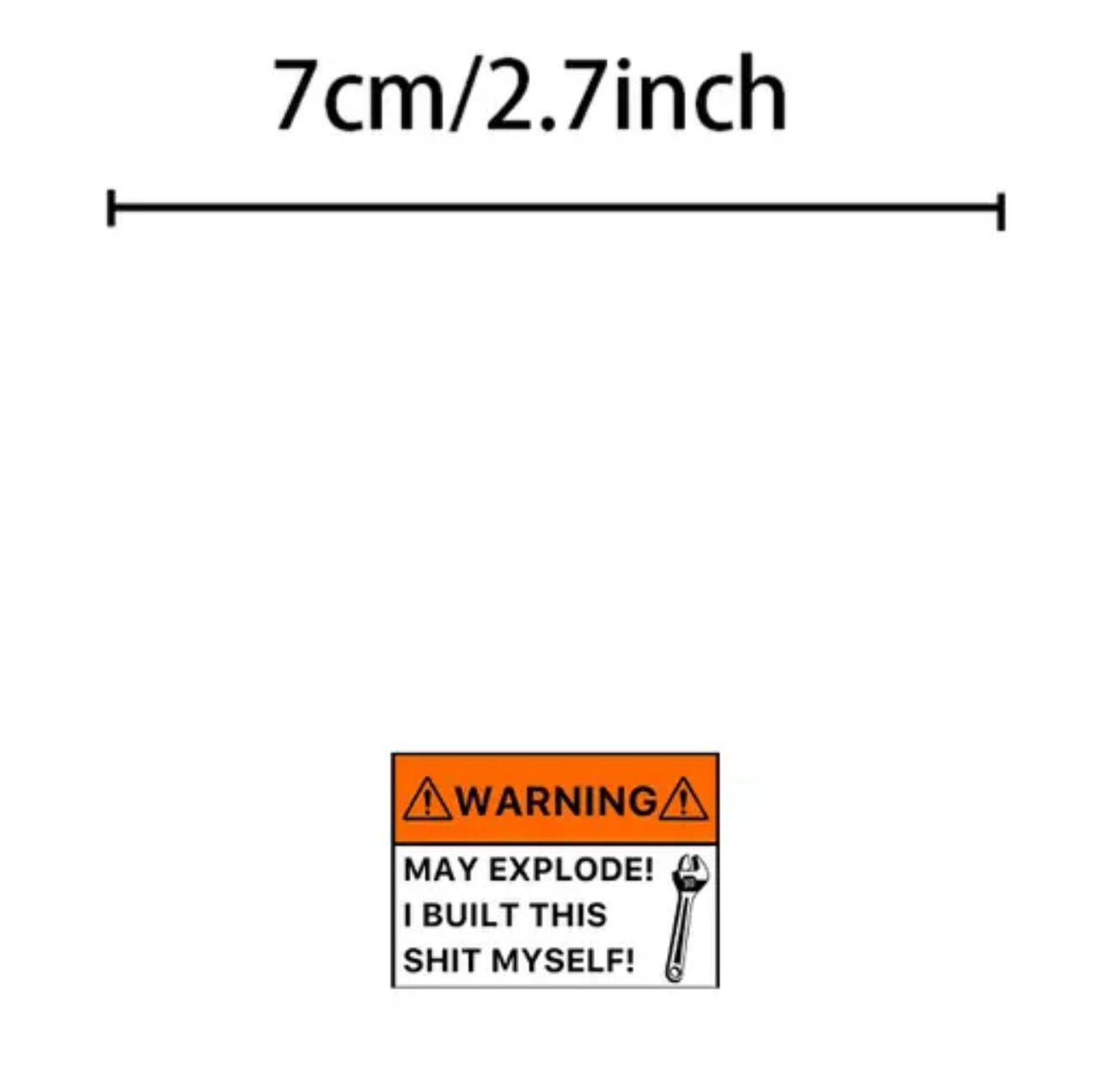 Warning Funny Sticker